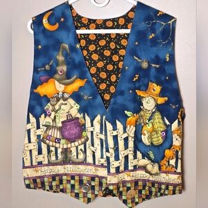 Unbranded Teachercore Reversible Halloween Witch Ghost Vest, One Size